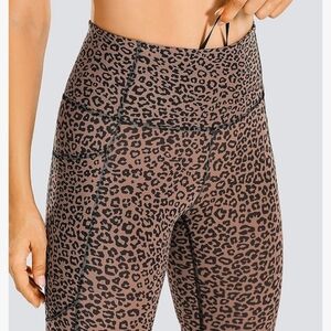 CRZ YOGA Women's High Waisted Capri Gym Workout Leggings with Pockets